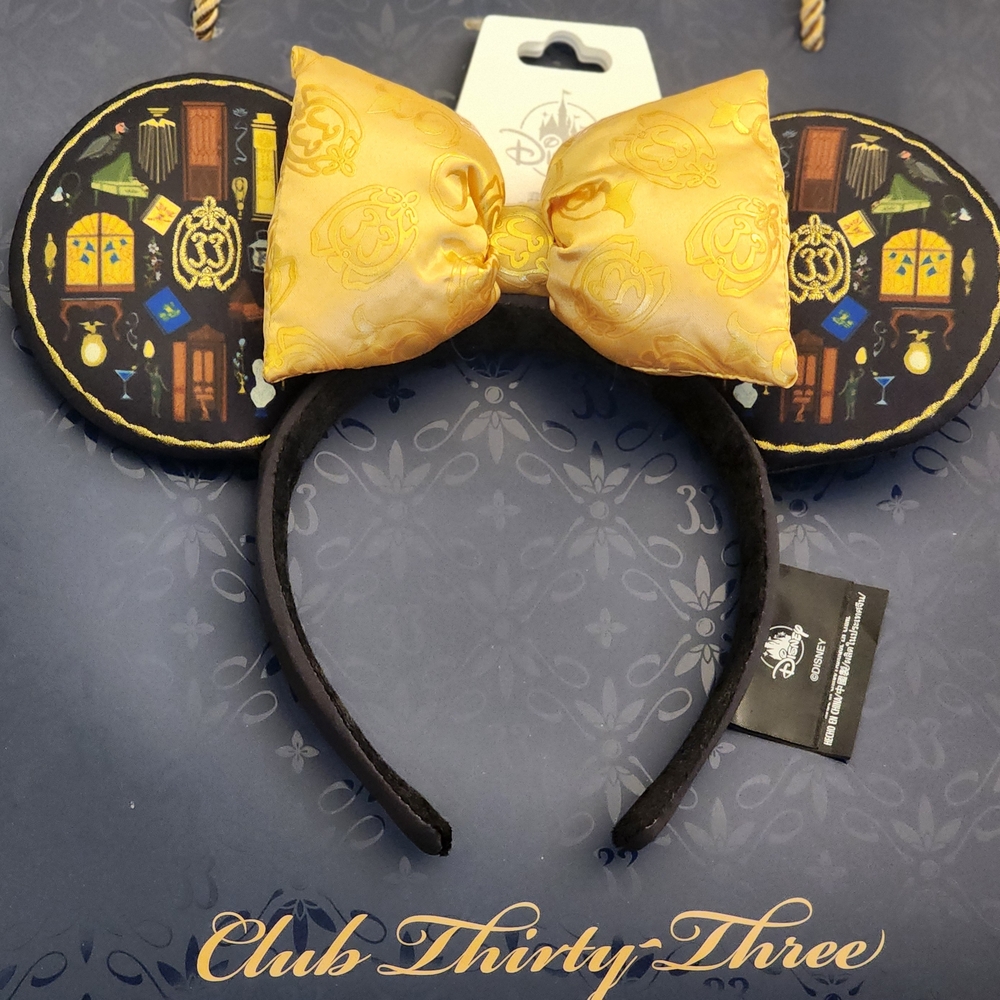 Disney Gold and Black Club 33 Hair Accessory